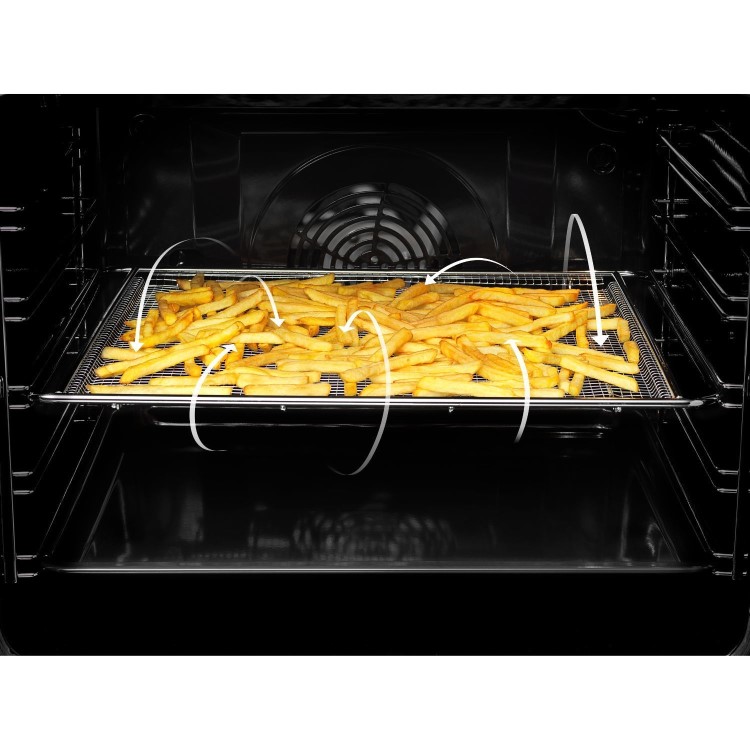 AEG 6000 Series 60cm Electric Cooker with Air Fry Function - Black