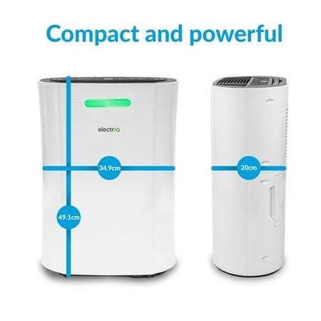 electriQ 12 Litre Dehumidifier with Digital Humidistat and Air Purifier