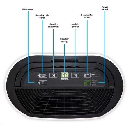 electriQ 12 Litre Dehumidifier with Digital Humidistat and Air Purifier