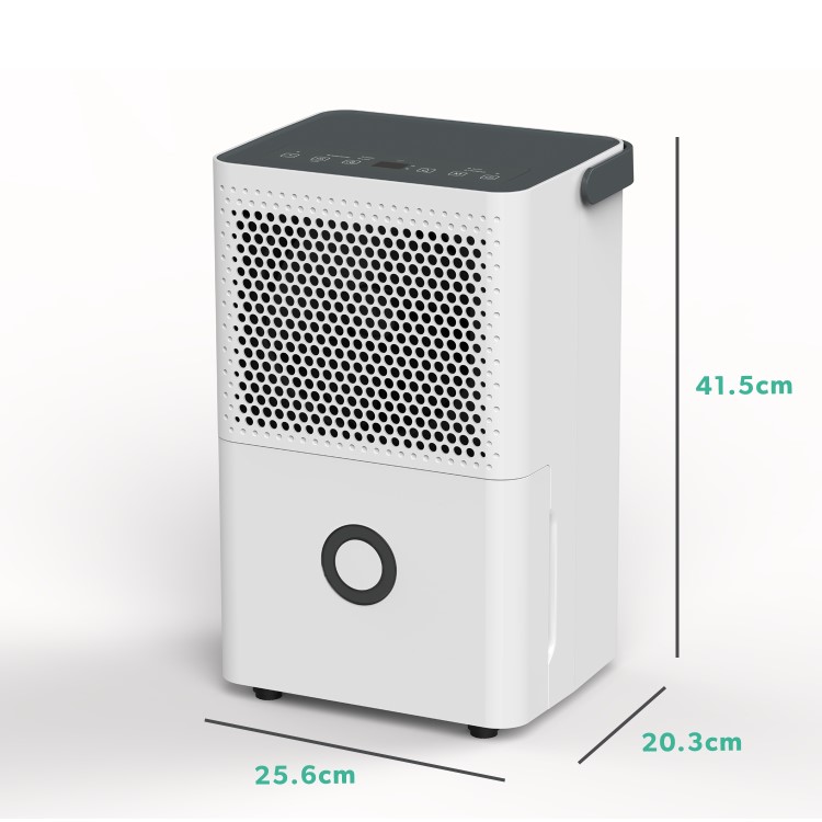 GRADE A2 - electriQ Quiet 10 litre Dehumidifier with Humidistat and Laundry Mode and Odour Filter. 