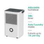 GRADE A2 - electriQ Quiet 10 litre Dehumidifier with Humidistat and Laundry Mode and Odour Filter. 