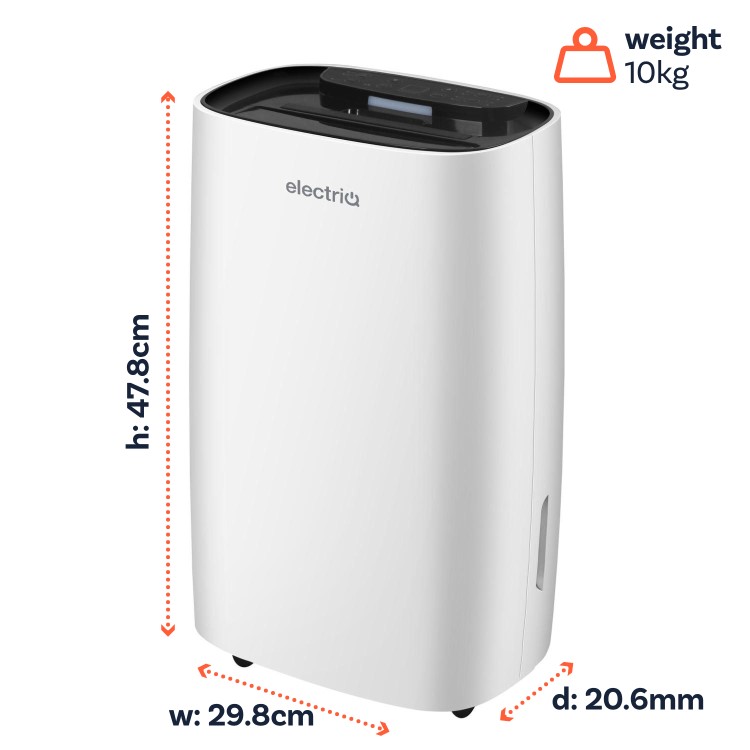 electriQ Essential 10 Litre Laundry Dehumidifier with Air Purifier