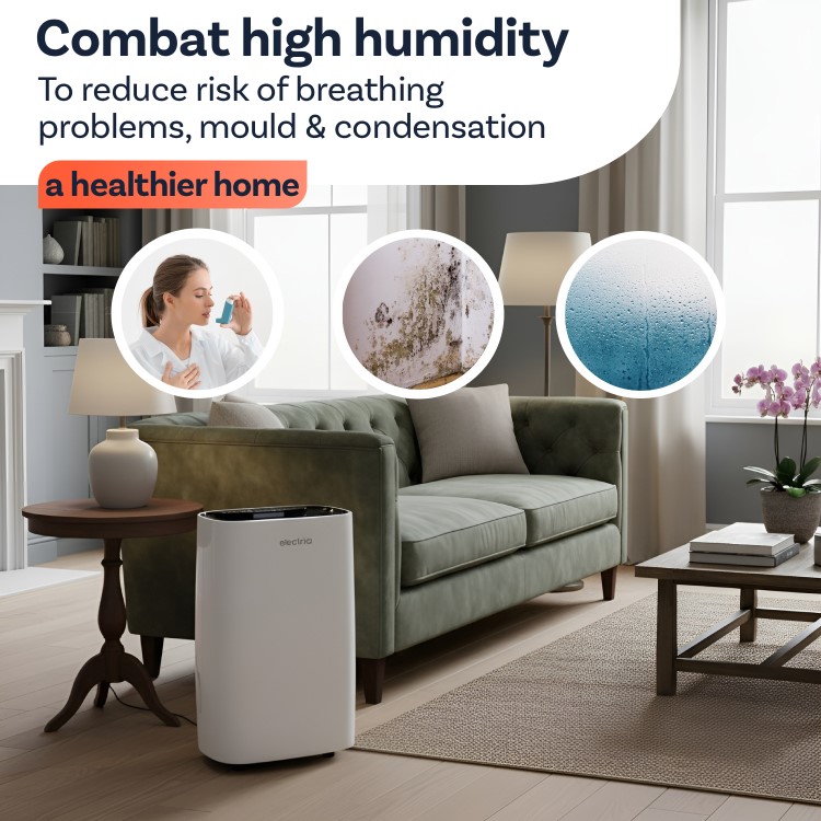 electriQ Essential 10 Litre Laundry Dehumidifier with Air Purifier