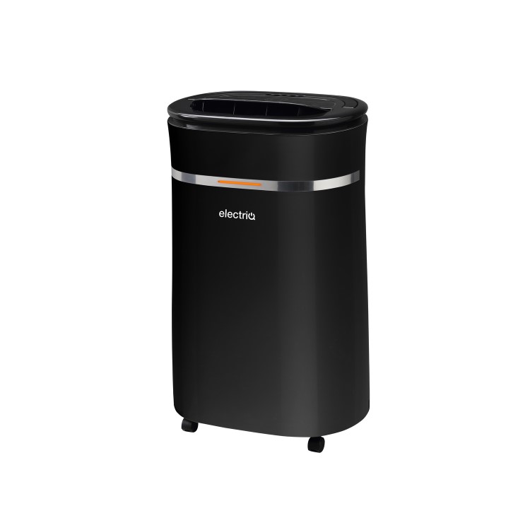 GRADE A2 - electriQ 12 Litre Low Energy UV Antibacterial Dehumidifier with HEPA Air Purifier - Black