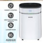 GRADE A2 - electriQ 12 Litre Low Energy UV Antibacterial Dehumidifier with HEPA Air Purifier - White