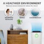 GRADE A2 - electriQ 12 Litre Low Energy UV Antibacterial Dehumidifier with HEPA Air Purifier - White