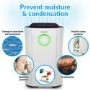 GRADE A2 - electriQ 12 Litre Low Energy UV Antibacterial Dehumidifier with HEPA Air Purifier - White