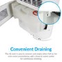 GRADE A2 - electriQ 12 Litre Low Energy UV Antibacterial Dehumidifier with HEPA Air Purifier - White