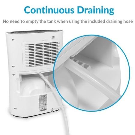GRADE A1 - electriQ 12 litre Dehumidifier for 3 bed house with Digital Humidistat and Air Purifier