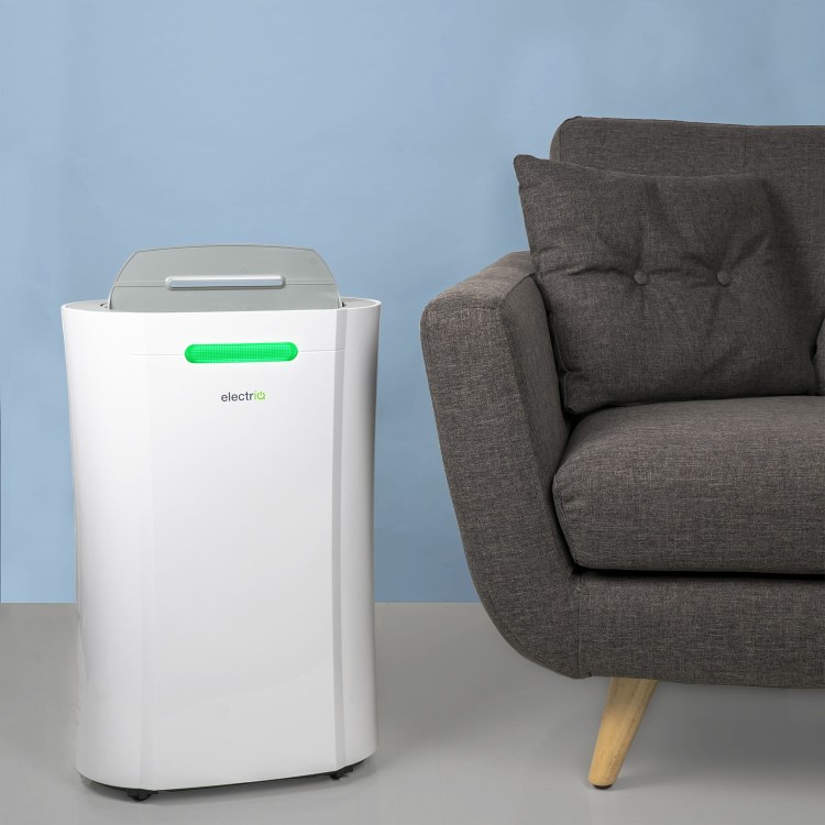 GRADE A2 - electriQ CD12LE PRO 12L Low Energy Smart App WIFI Dehumidifier for up to 3 bed house with Plasma Air Purifier 
