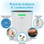 GRADE A2 - electriQ CD12LE PRO 12L Low Energy Smart App WIFI Dehumidifier for up to 3 bed house with Plasma Air Purifier 