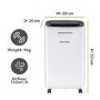 Refurbished electriQ 12L Smart Quiet Low-Energy Dehumidifier and  Air Purifier