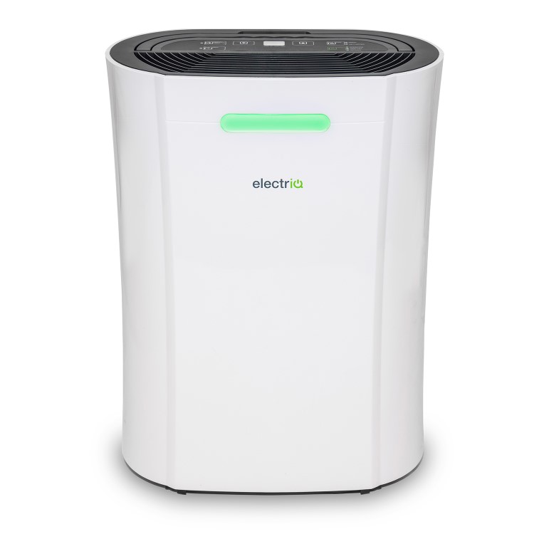 GRADE A2 - electriQ 12 Litre Dehumidifier for 3 bed house with Digital Humidistat and Air Purifier
