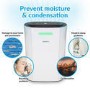 GRADE A2 - electriQ 12 Litre Dehumidifier for 3 bed house with Digital Humidistat and Air Purifier