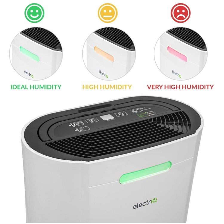 electriQ 12 Litre Dehumidifier with Digital Humidistat and Air Purifier
