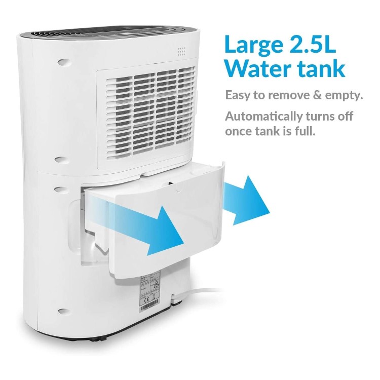 electriQ 12 Litre Dehumidifier with Digital Humidistat and Air Purifier