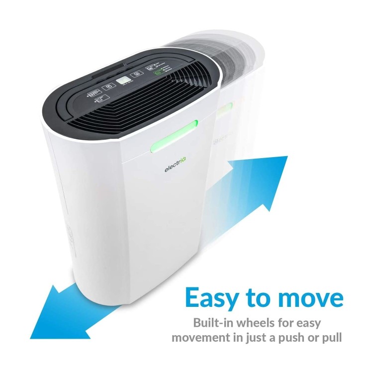 electriQ 12 Litre Dehumidifier with Digital Humidistat and Air Purifier