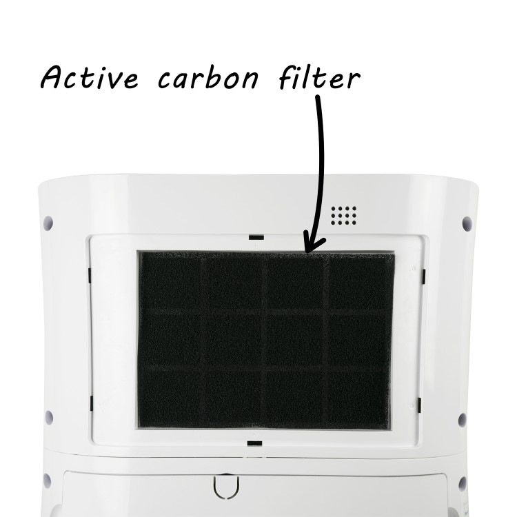 GRADE A2 - electriQ 12 Litre Dehumidifier for 3 bed house with Digital Humidistat and Air Purifier