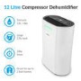 GRADE A2 - electriQ 12 Litre Dehumidifier for 3 bed house with Digital Humidistat and Air Purifier