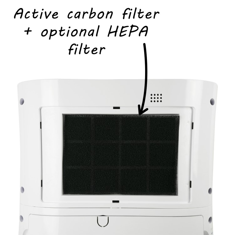 Refurbished electriQ 12 Litre Dehumidifier with Digital Humidistat and Air Purifier