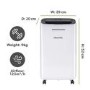 GRADE A3 - electriQ 12L Quiet Low-Energy Dehumidifier with Air Purifier