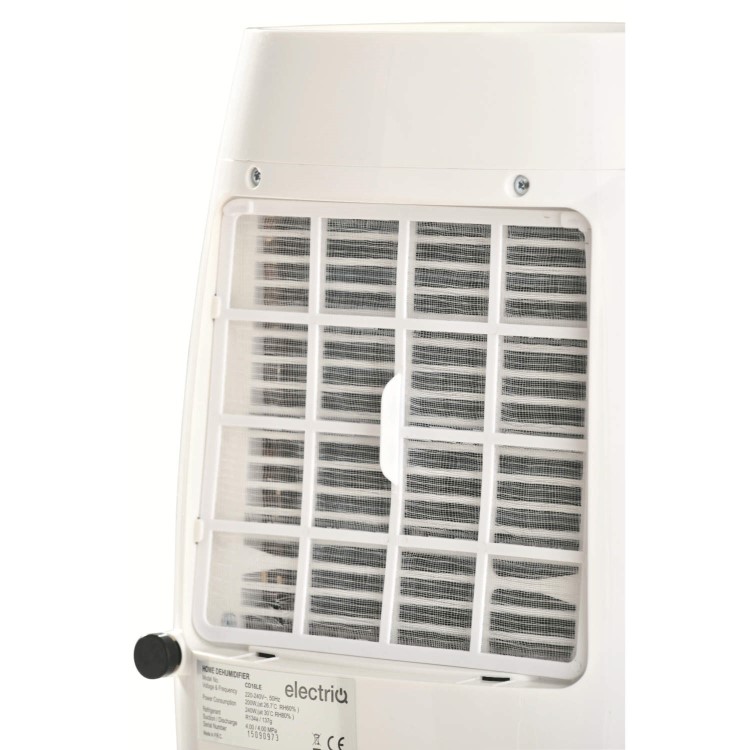 GRADE A1 - electriQ 16 litre Quiet Low Energy Dehumidifier for up to 4 bed houses