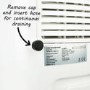 GRADE A1 - electriQ 16 litre Quiet Low Energy Dehumidifier for up to 4 bed houses