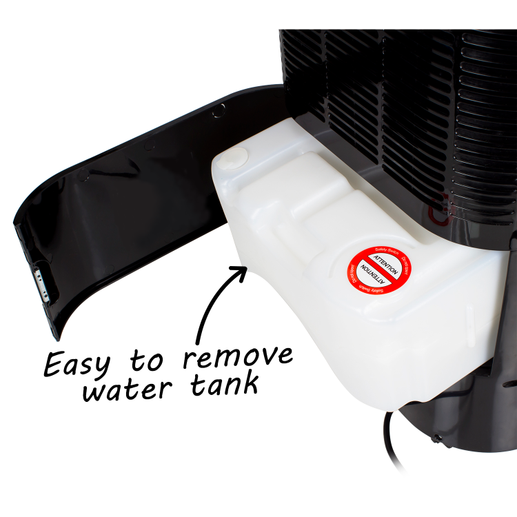 GRADE A2 - electriQ 20L Low Energy Premium Black Dehumidifier for 2 to 5 bed houses