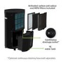 GRADE A2 - electriQ 20 Litre Black Low Energy UV Antibacterial Dehumidifier with HEPA Air Purifier