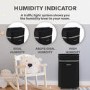 GRADE A2 - electriQ 20 Litre Black Low Energy UV Antibacterial Dehumidifier with HEPA Air Purifier