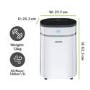 GRADE A3 - electriQ 20L Low-Energy Quiet Laundry Dehumidifier with HEPA UV Air Purifier