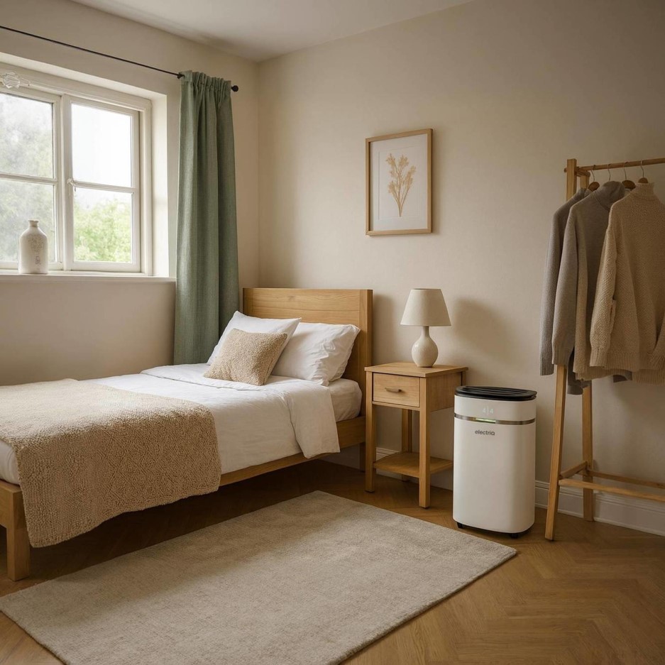 electriQ 20 litre Low Energy AntiBacterial Dehumidifier for 2 to 5 bed