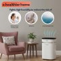 Refurbished electriQ 20L Low-Energy Quiet Laundry Dehumidifier with HEPA UV Air Purifier
