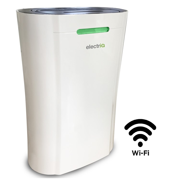 GRADE A2 - electriQ 20L Low-Energy Smart Quiet Anti Bacterial Compressor Dehumidifier and HEPA Air Purifier