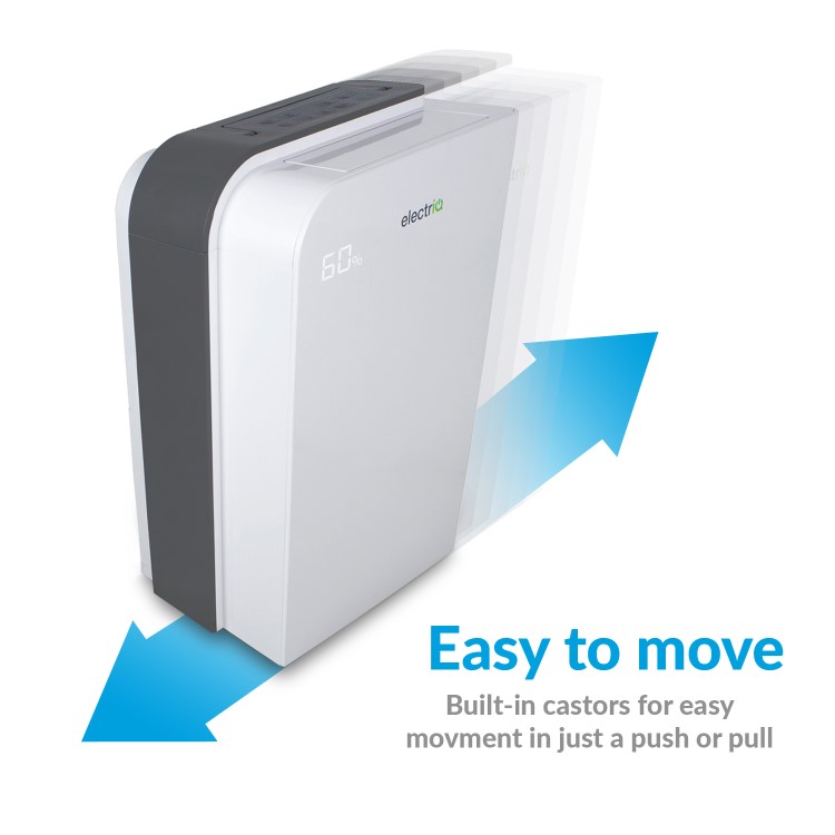 GRADE A2 - electriQ 25 Litre Smart App Alexa Low Energy Dehumidifier with HEPA and UV Air Purifier