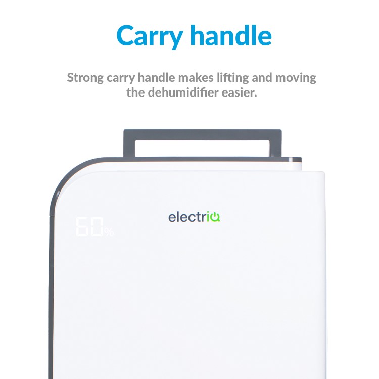 GRADE A2 - electriQ 25 Litre Smart App Alexa Low Energy Dehumidifier with HEPA and UV Air Purifier