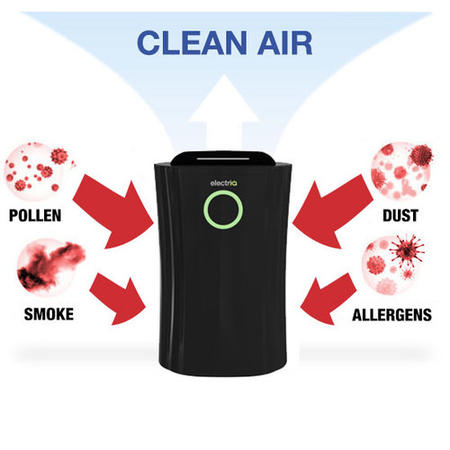 GRADE A2 - electriQ 20L Low Energy Premium Black Dehumidifier for 2 to 5 bed houses