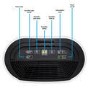 GRADE A2 - electriQ 12 Litre Dehumidifier for 3 bed house with Digital Humidistat and Air Purifier