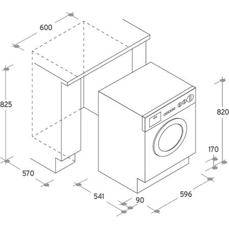 Candy CDB264-80 6kg And 4kg 1200rpm Integrated Washer Dryer