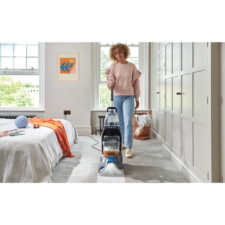 Refurbished Vax SpinScrub Power Carpet Washer - Grey and Blue