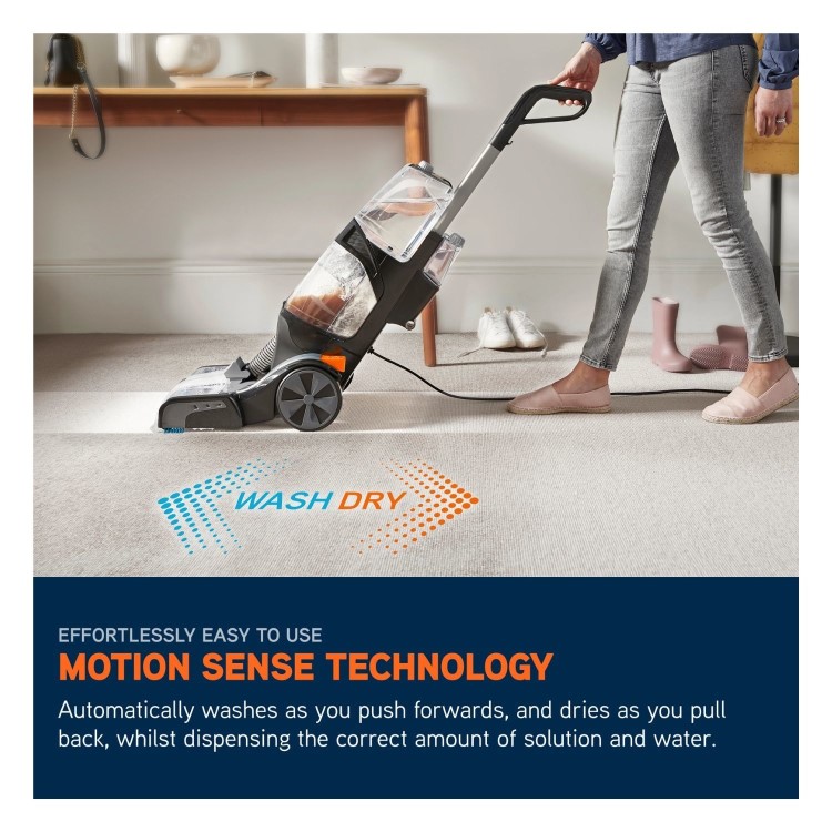 Vax Platinum SmartWash Classic CDCW-SWXC Carpet Cleaner – Deep Carpet Cleaning Stain Removal & Fast Drying Silver & Blue