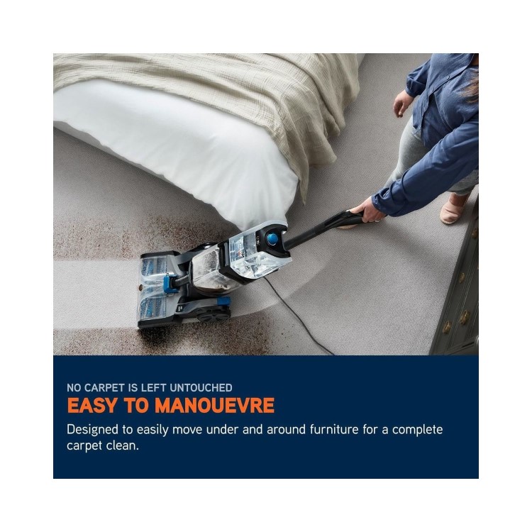 Vax Platinum SmartWash CDCW-SWXS Carpet Cleaner – Powerful Carpet & Upholstery Cleaner Charcoal & Blue