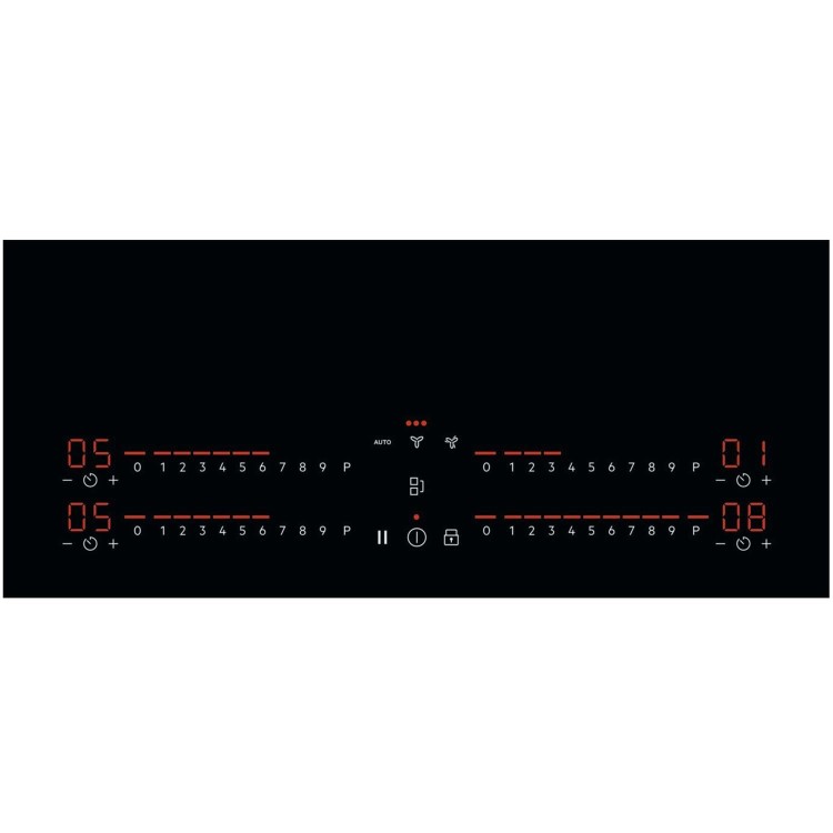 Refurbished AEG CDE84543FB 83cm 4 Zone Venting Induction Hob With Double Bridge Zones Duct Out Only Black