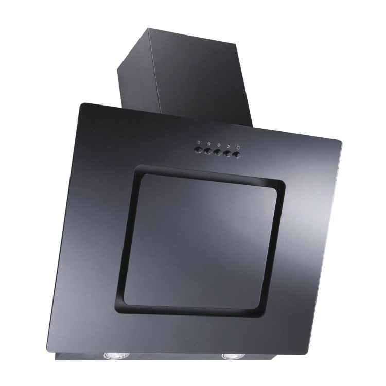 Candy 60cm Angled Glass Cooker Hood - Black