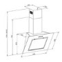 Candy 60cm Angled Glass Cooker Hood - Black