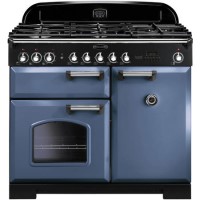 Rangemaster Classic Deluxe 100cm Dual Fuel Range Cooker - Stone Blue