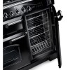 Rangemaster CDL100EIBLC Classic Deluxe 100cm Electric Range Cooker with Induction Hob in Black and Chrome