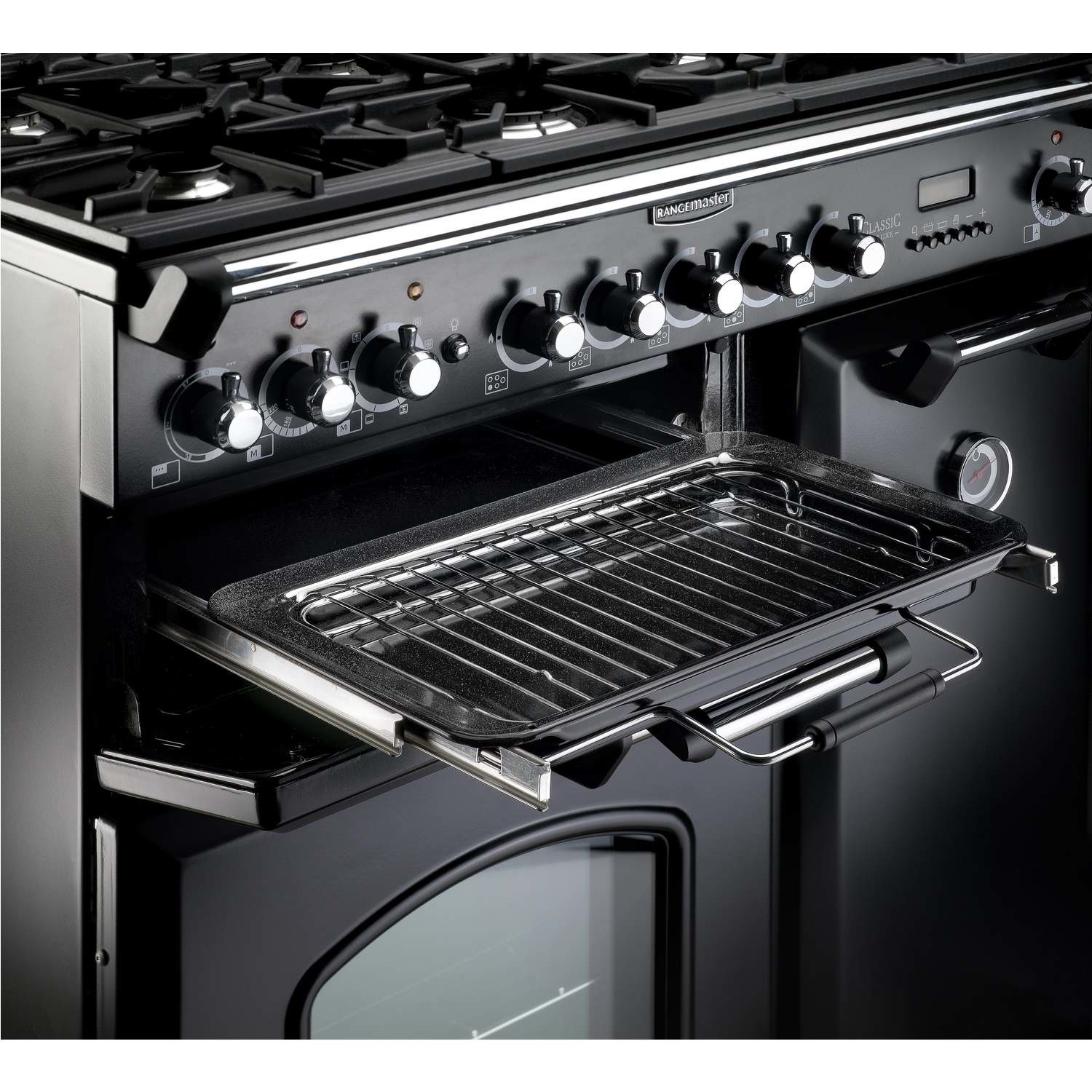Rangemaster CDL100EIBLC Classic Deluxe 100cm Electric Range Cooker with