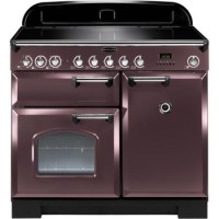 Rangemaster 95950 Classic Deluxe 100cm Electric Range Cooker with Induction Hob in Taupe and Chrome