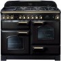 Rangemaster CDL110DFFBLB Classic Deluxe 110cm Dual Fuel Range Cooker - Black & Brass